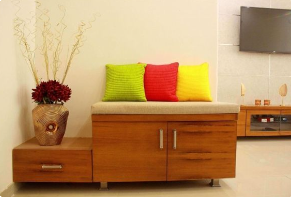 Clever storage solutions for an organized 2 BHK home